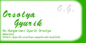 orsolya gyurik business card